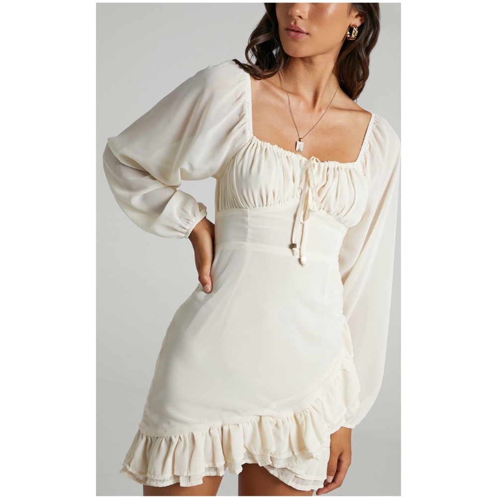 Jamesina dress in cream Showpo